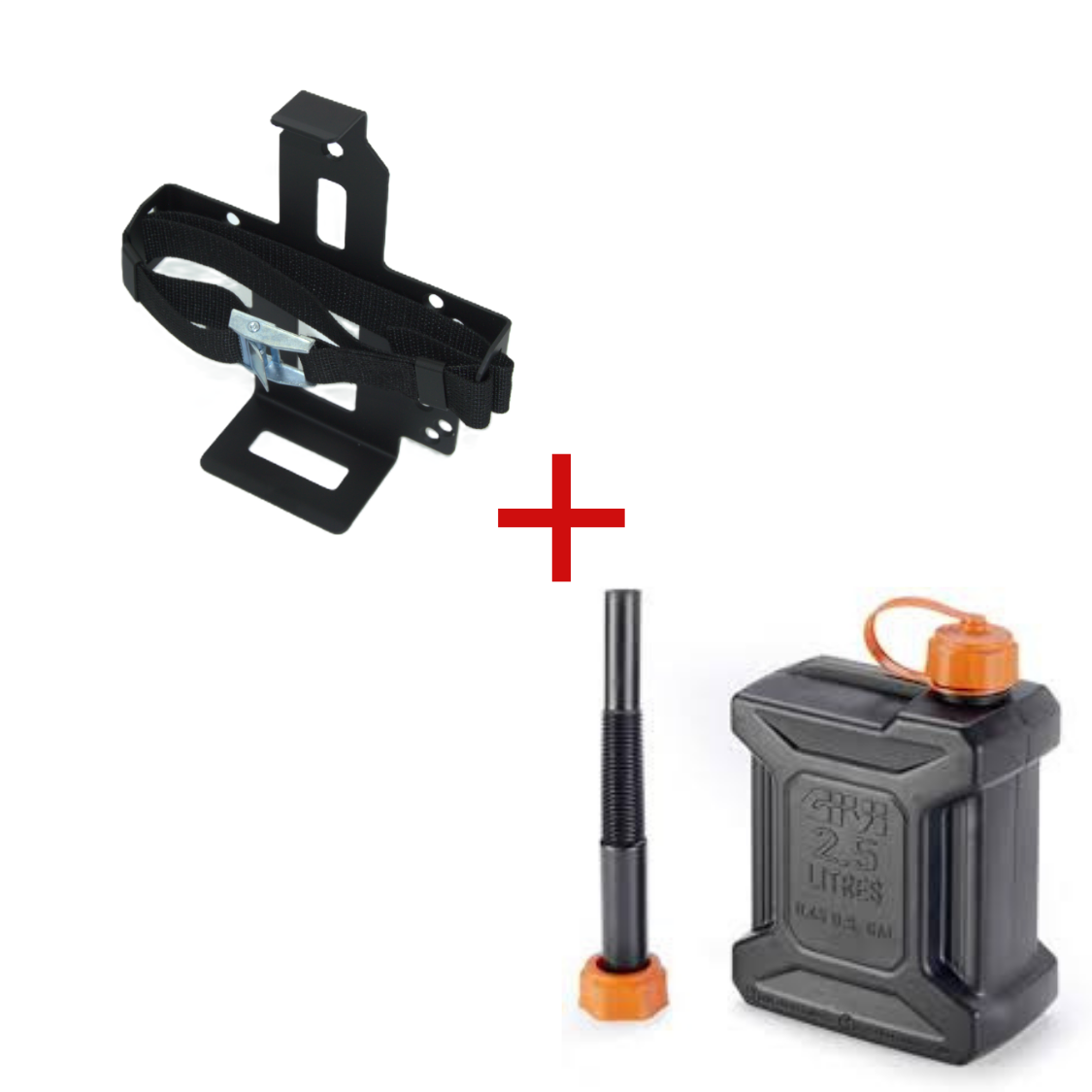 R 1300 ADV YAN ÇANTA BENZİN BİDONU TAŞIYICISI + GİVİ TAN-01 BENZİN BİDONU (2.5-Lt.)